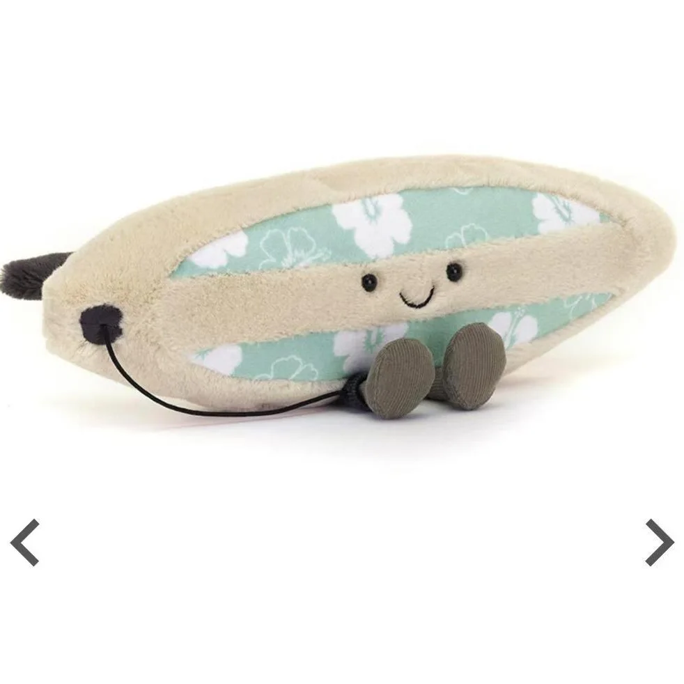 Jellycat Coral Surfer – Peluche Surf Blanc 10 cm