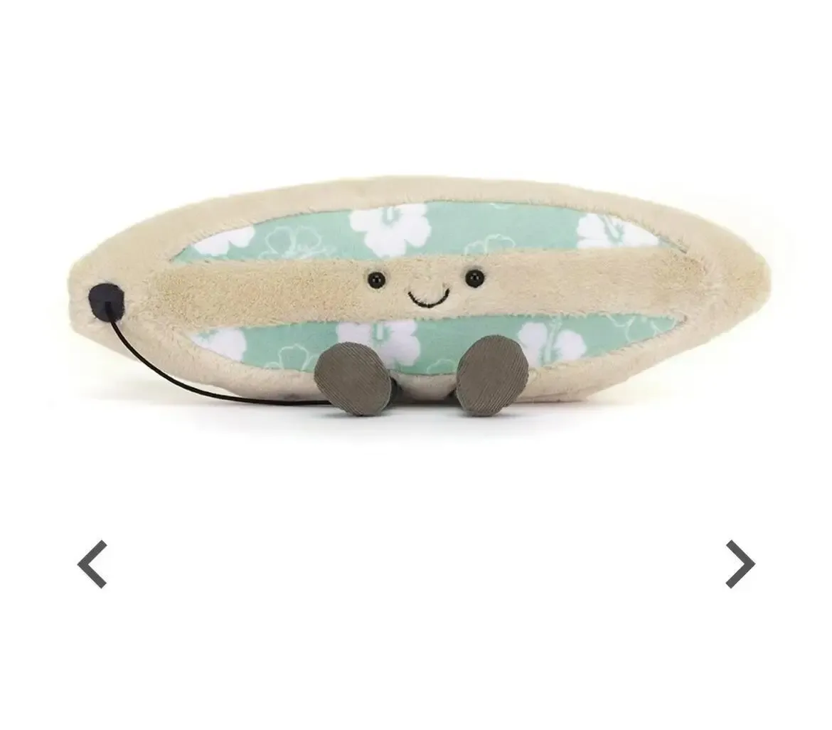 Jellycat Coral Surfer – Peluche Surf Blanc 10 cm