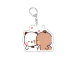 Porte-Clés Kawaii Panda et Pain A3