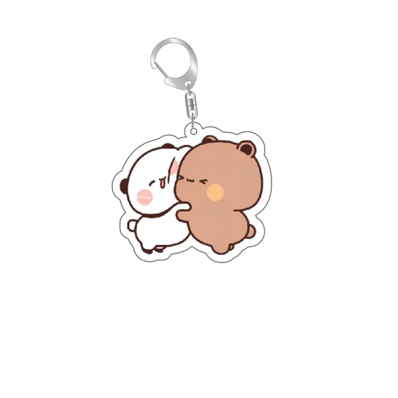 Porte-Clés Kawaii Panda et Pain A4