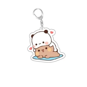 Porte-Clés Kawaii Panda et Pain A1