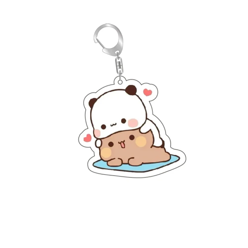 Porte-Clés Kawaii Panda et Pain A1