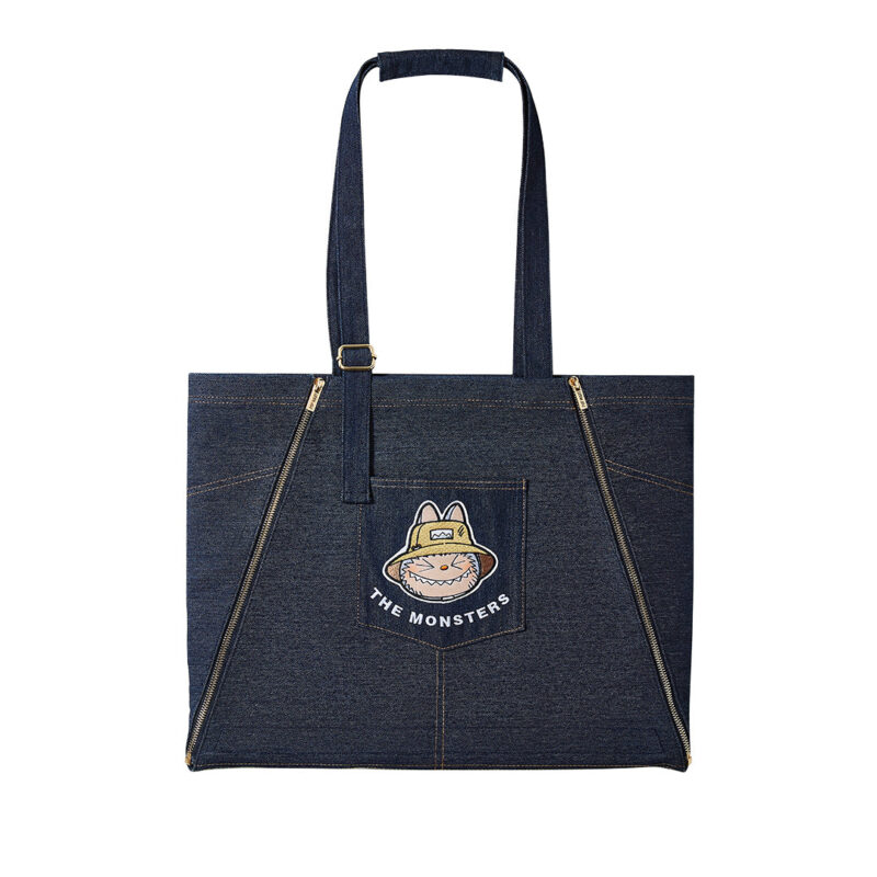 Labubu Denim Tote Bag Fall In Wild Series